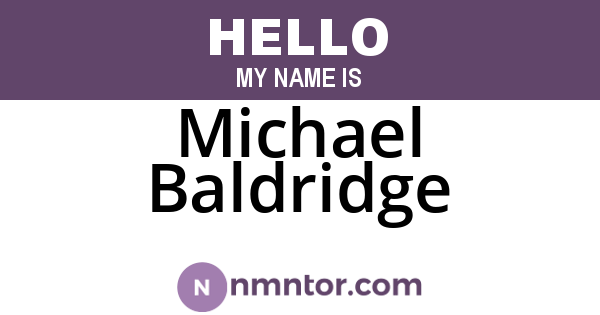 Michael Baldridge