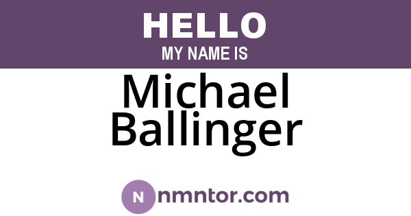 Michael Ballinger