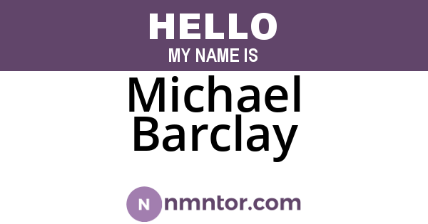 Michael Barclay