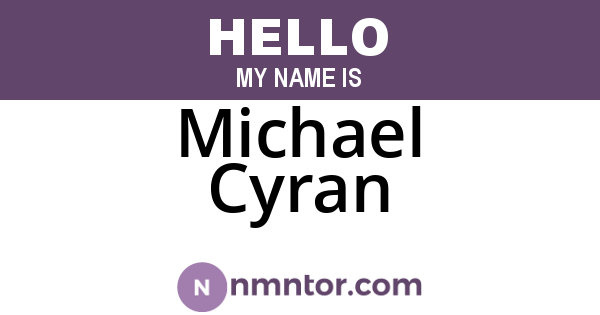 Michael Cyran