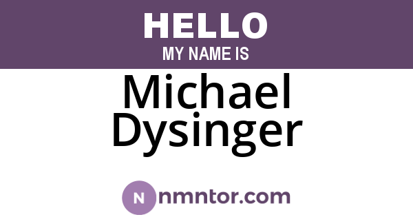 Michael Dysinger