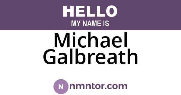 Michael Galbreath