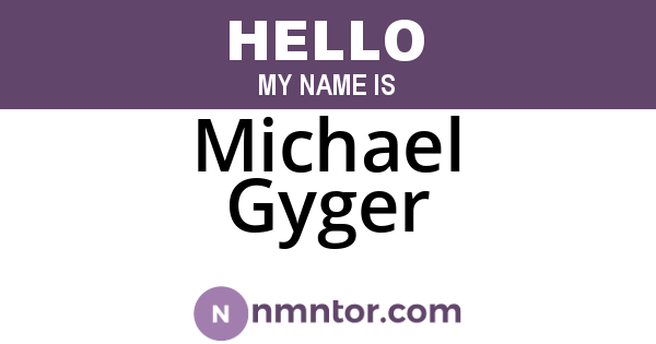 Michael Gyger