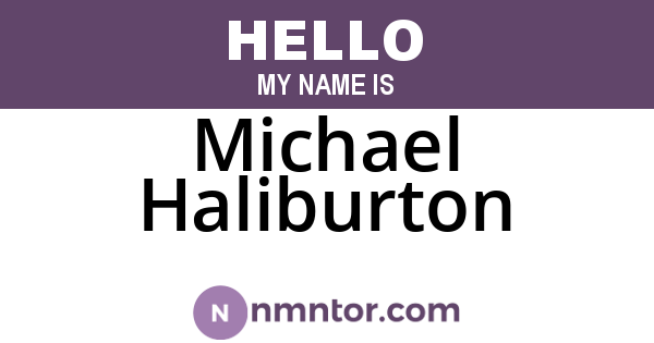 Michael Haliburton