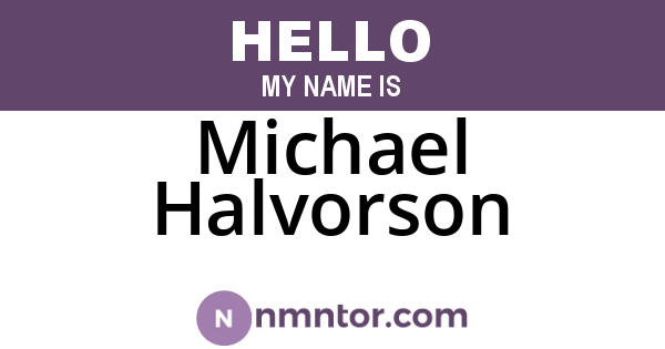 Michael Halvorson