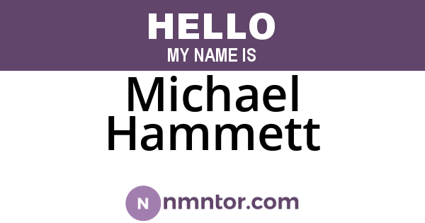 Michael Hammett
