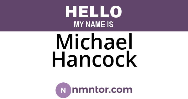 Michael Hancock
