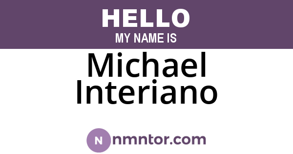 Michael Interiano