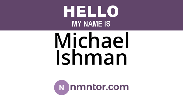 Michael Ishman