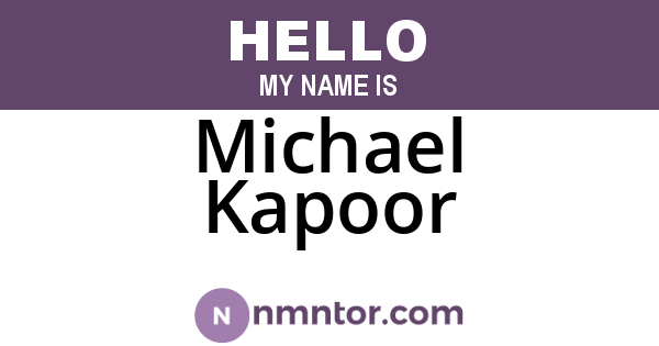 Michael Kapoor