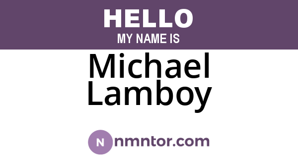 Michael Lamboy