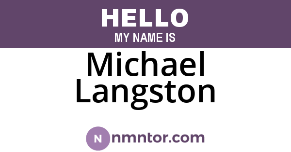 Michael Langston