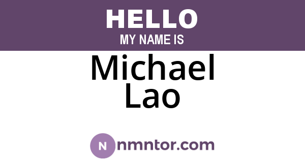 Michael Lao