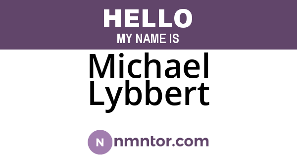 Michael Lybbert