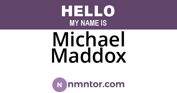 Michael Maddox