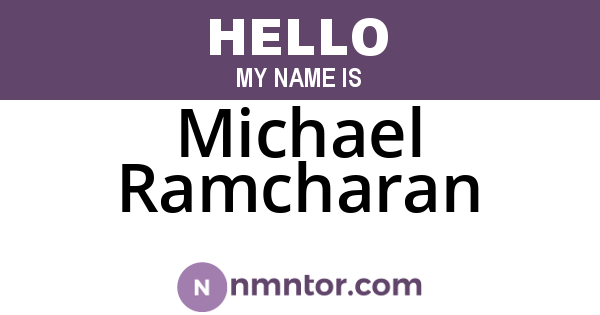 Michael Ramcharan