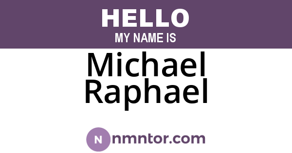 Michael Raphael