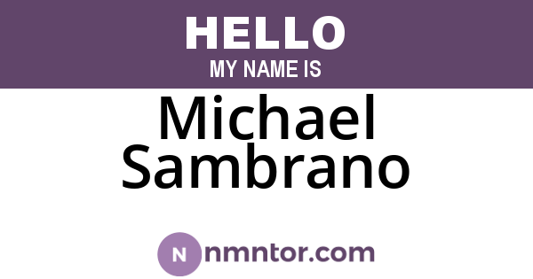 Michael Sambrano