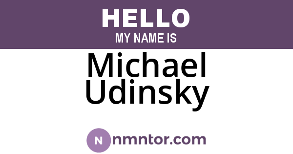 Michael Udinsky