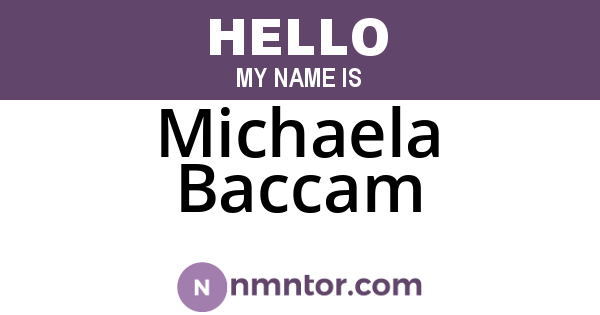Michaela Baccam