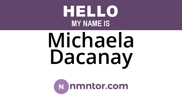 Michaela Dacanay