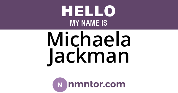 Michaela Jackman