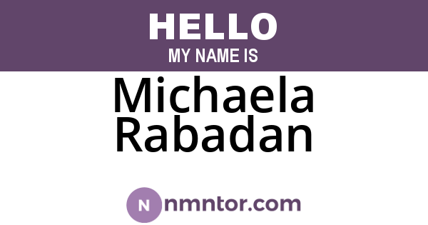 Michaela Rabadan