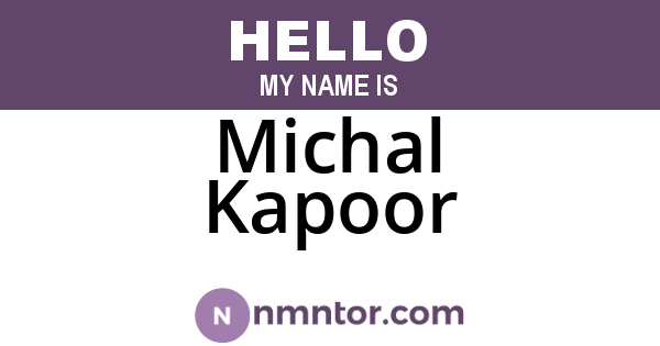 Michal Kapoor