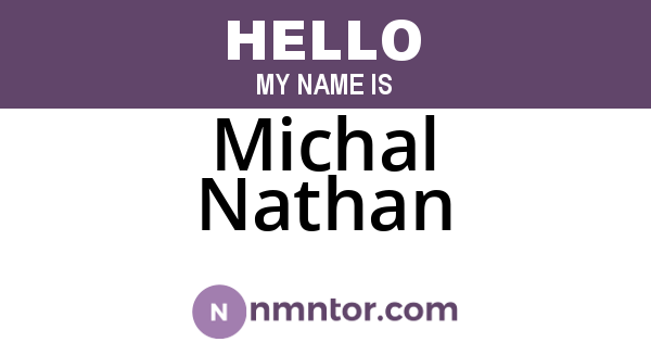 Michal Nathan