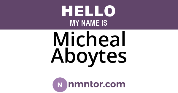 Micheal Aboytes