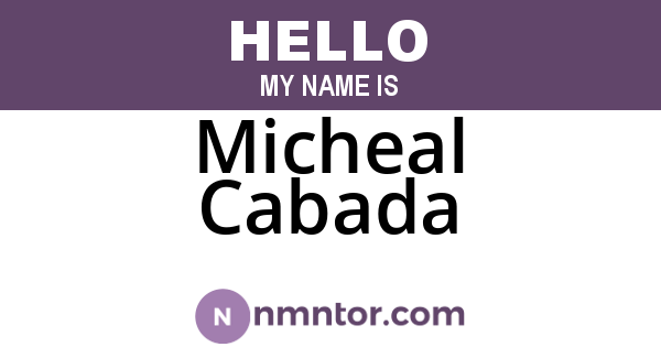 Micheal Cabada