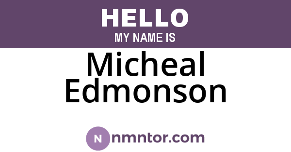Micheal Edmonson