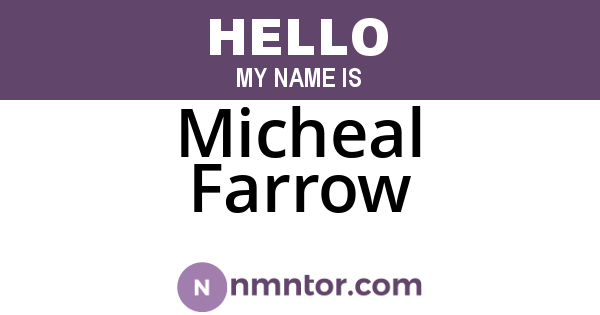 Micheal Farrow