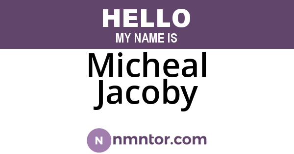 Micheal Jacoby