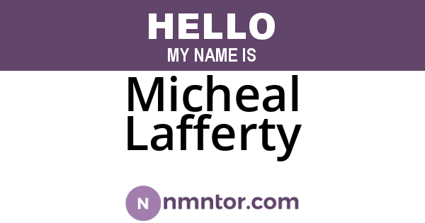 Micheal Lafferty