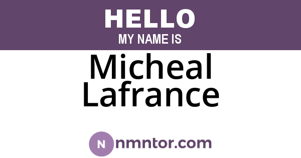 Micheal Lafrance