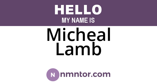 Micheal Lamb