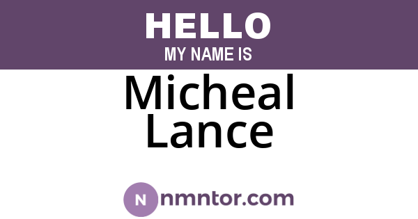 Micheal Lance