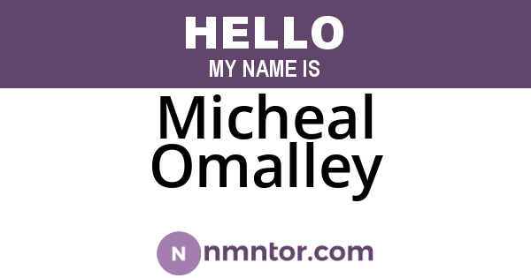 Micheal Omalley