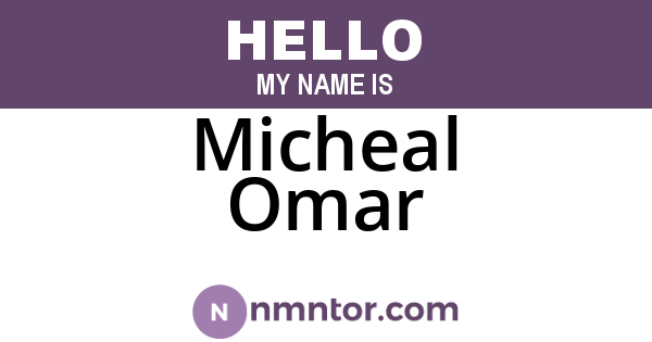 Micheal Omar