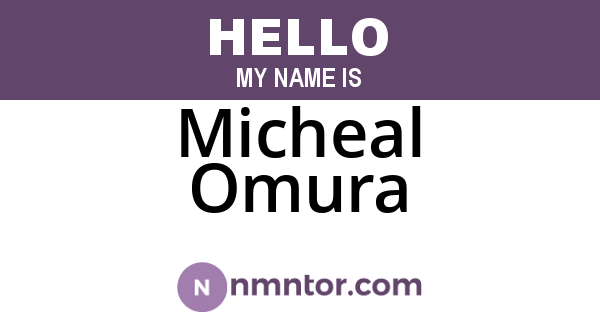 Micheal Omura