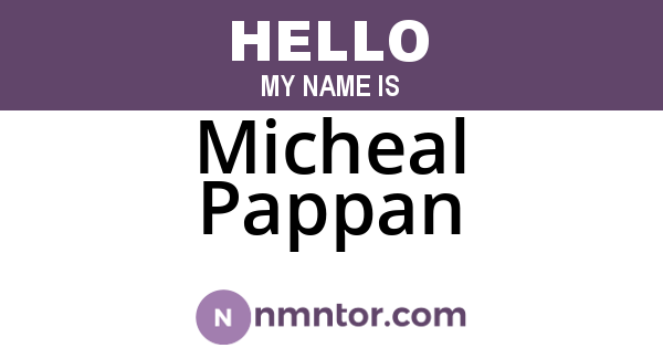 Micheal Pappan