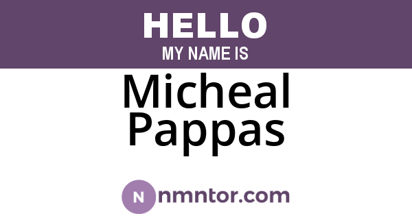 Micheal Pappas