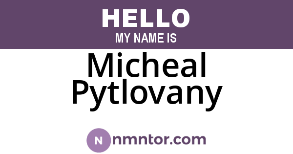 Micheal Pytlovany
