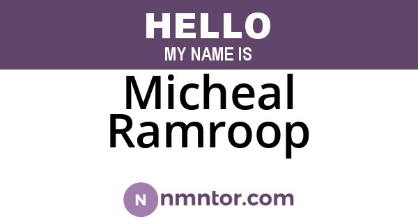 Micheal Ramroop
