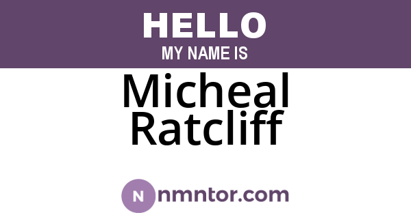 Micheal Ratcliff