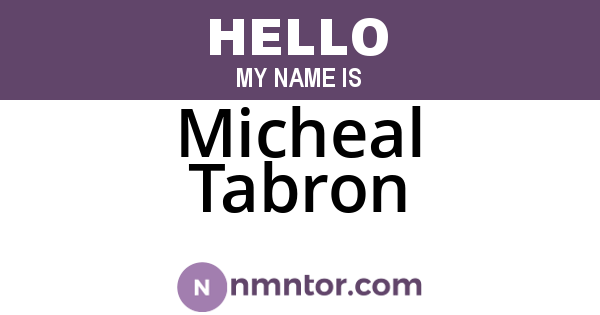 Micheal Tabron