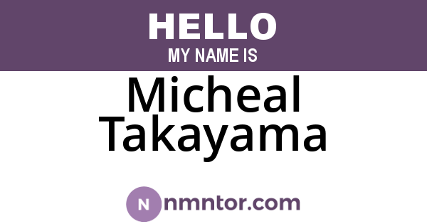 Micheal Takayama