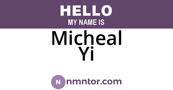 Micheal Yi