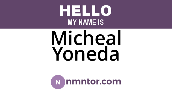 Micheal Yoneda